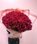 Букет из 101 красной розы Эквадор 60 см